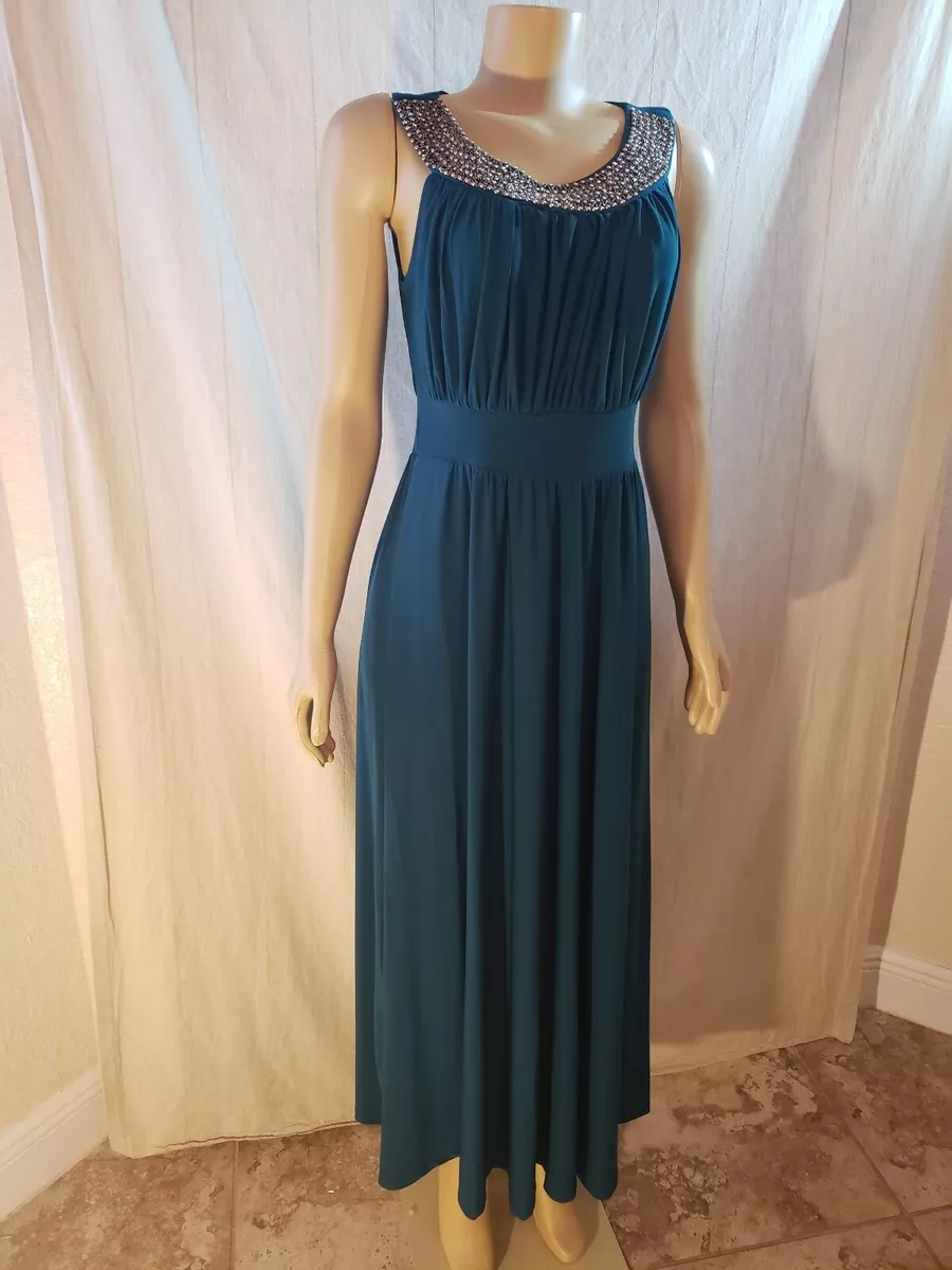 Emerald green top maxi dress casual
