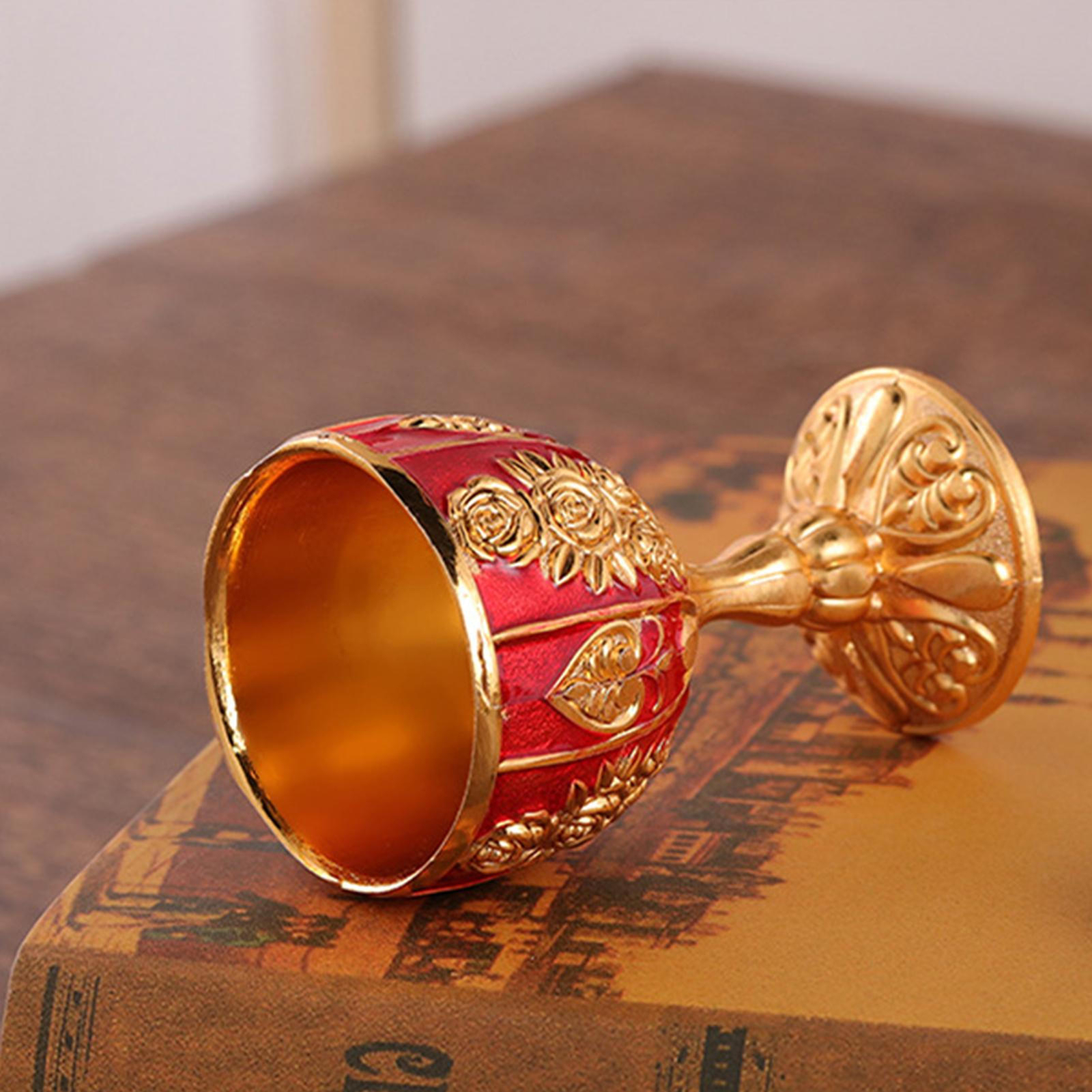 Vintage Metal Embossed Wine Cup Goblet Chalice Wine Glasses Art Craft Decoration eBay