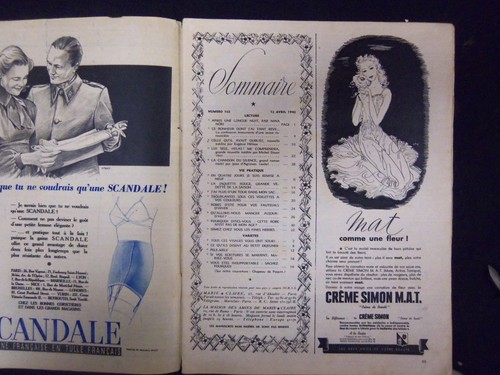 1940 APRIL 12 MARIE CLAIRE MAGAZINE - ILLUSTRATIONS, STORIES & ADS - ST 3575 - Picture 2 of 4