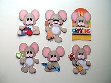 3D-U Pick - SG2 School Mice Monkey Worm Chick Puppy Card Scrapbook Embellishment