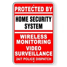 Video Surveillance Security 8" x 12" Aluminum Sign No Trespass Alarm Camera CCTV
