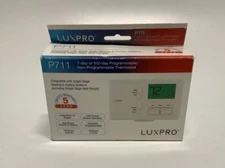 Luxpro 7 Day Programmable Thermostat P711 Single Stage Heating and Cooling