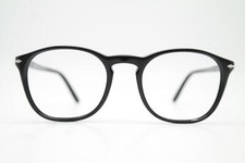 Brille Persol 3007-V Schwarz Silber Oval Bril...