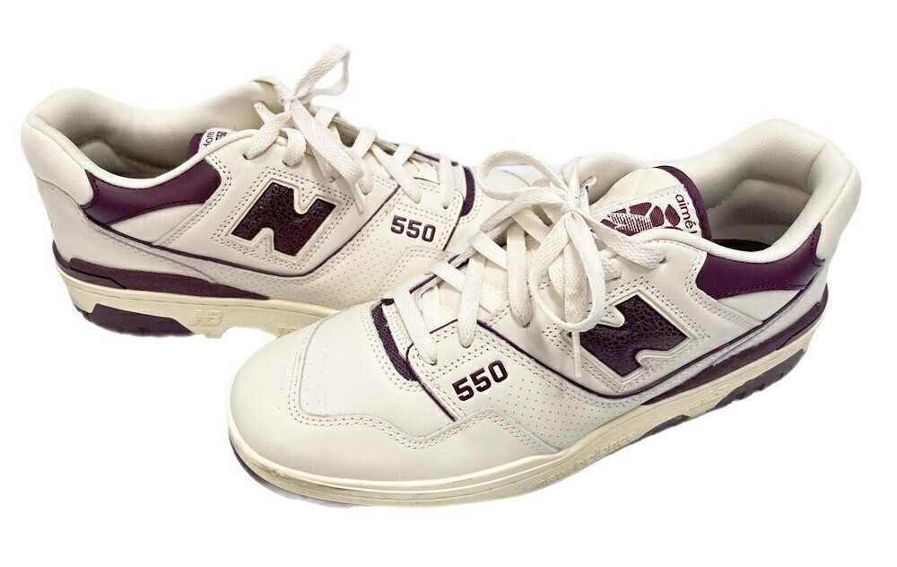 New Balance Aime Leon Dore Sneakers Cream Purple BB550AR1 US 10.5 