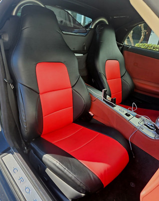 for CHRYSLER CROSSFIRE IGGEE S.LEATHER CUSTOM FIT 2 FRONT SEAT COVERS 13 COLORS