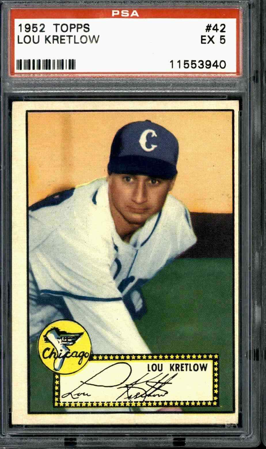 1952 Topps #42 Lou Kretlow - PSA 5