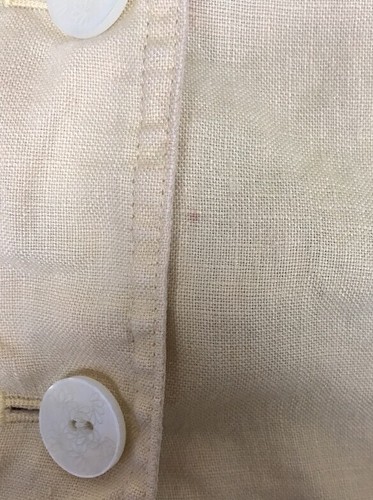 J Jill Womens Size Small Light Weight Blazer Jacket Yellow Linen Pockets - Picture 7 of 10