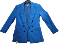 Bar III Women’s Open Front Long Sleeve Blazer blue  Sz Small   J399