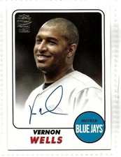 2024 Topps Archives Vernon Wells Fan Favorites Auto #68FF-VW Toronto Blue Jays