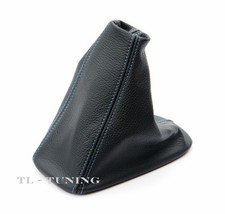 Schaltsack Schaltmanschette FADEN BLAU passend für OPEL CORSA D Bj. 06-14 Leder