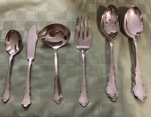 Reed & Barton Silverplate Dresden Rose Service for Twelve - 70pc Set * - Picture 3 of 4