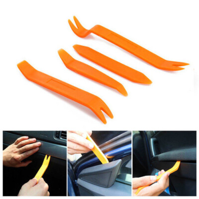 Trim Removal Tool Kit : 4 Pc Nylon Pry Bar Panel Dashboard Install