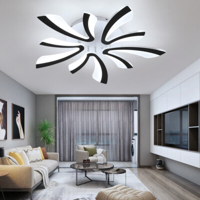 Modern LED Acrylic 5-Head Ceiling Light Pendant Light Chandelier Living  Room