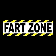 Funny "FART ZONE" home office decal WARNING STICKER bumper sticker bathroom sign
