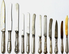 Sammlung Konvolut antike 12 Messer Silbergriffe 13 Lot/800 Silber um 1830 - 1900