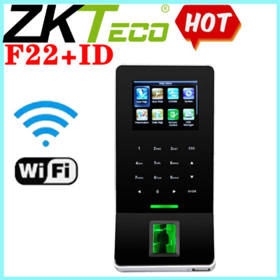 ZKTeco ZK-F22+ID WiFi Biometric Fingerprint Door Access Time Attendance 2.4-inch