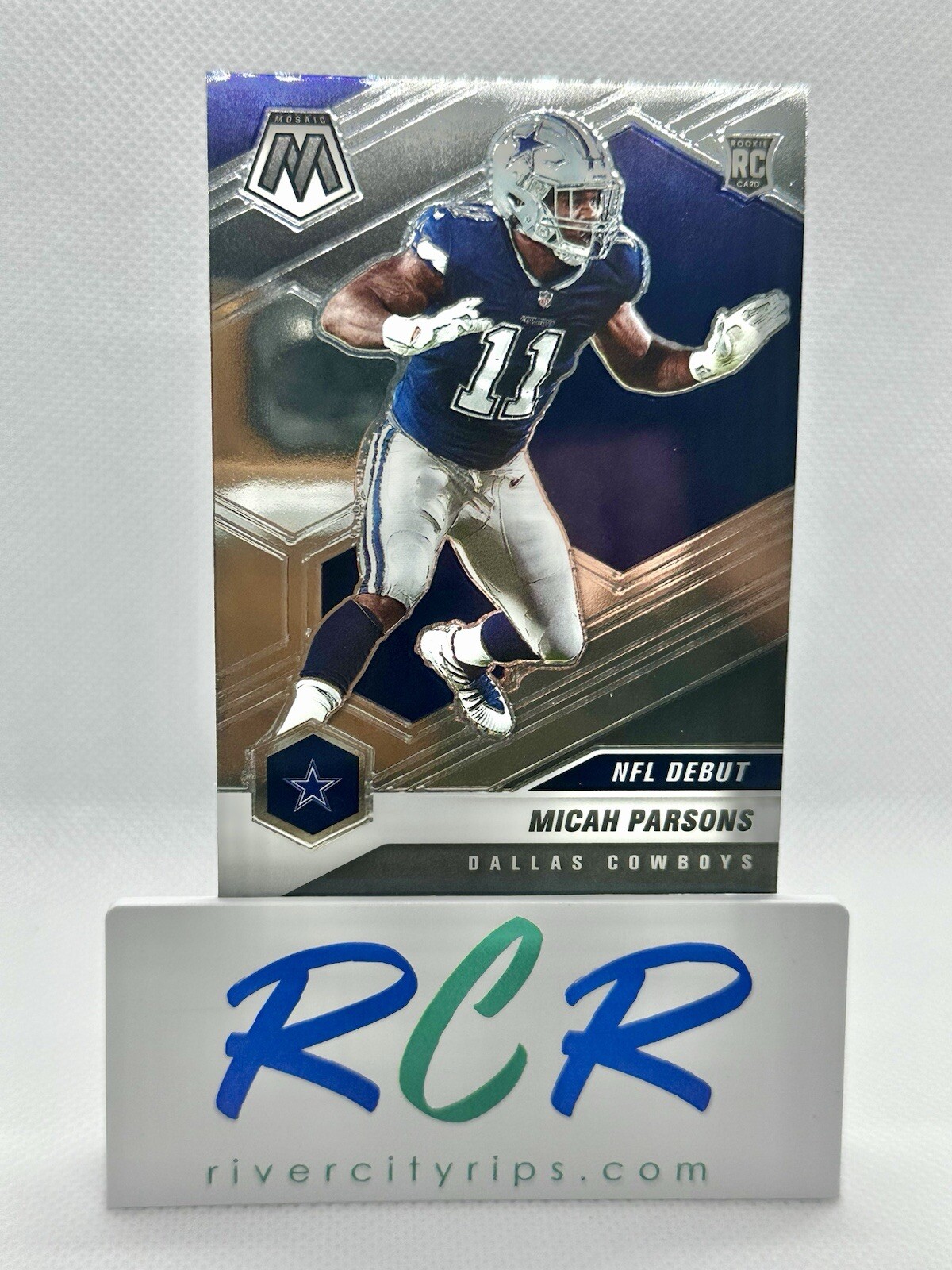 2021 Panini Mosaic - NFL Debut Silver Prizm #257 Micah Parsons (RC) - Cowboys
