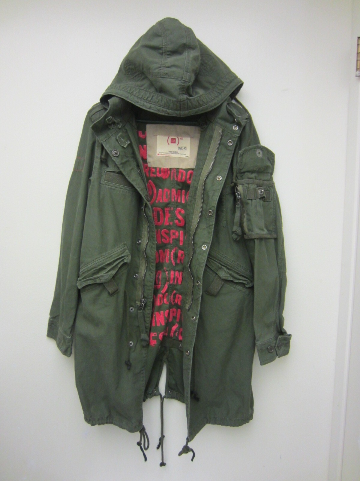 gap green military jacket