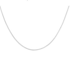 STERLING SILVER DIAMOND CUT ADJUSTABLE POPCORN CHAIN 24 INCH DOM306A