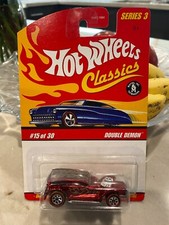 2006 Hot Wheels Classics Series 3 15/30 DOUBLE DEMON Red w/Red Line Chrome 7 Sp