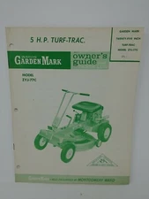 WARDS GARDEN MARK ZYJ-77C MOWER 5 H.P. TURF TRAC, OWNERS MANUAL & PARTS LIST
