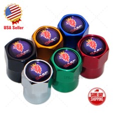 Hex Saab Logo Emblem Car Wheels Tire Air Valve Caps Stem Dust Cover Sport