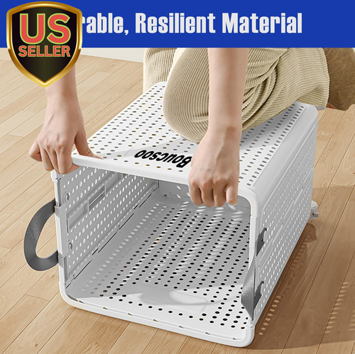 Collapsible Laundry Baskets, Laundry Basket with Wheels, Large Rolling Laundr...