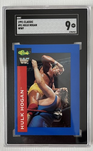 1991 Merlin WWF #24 Hulk Hogan PSA 9 Italian Wrestling Card