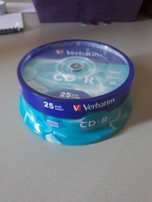 Verbatim 700mb x25 CD-R Pack Neu Versiegelt 