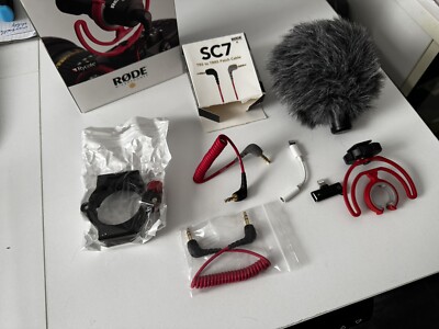 Rode VideoMicro Set & SC7 TRS zu TRRS & Ringklemme & Adapter & Smartphone-Holder