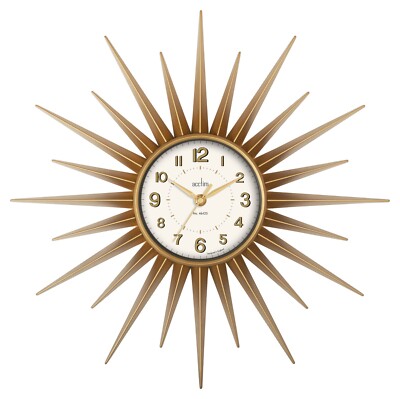 Acctim Stella Wanduhr Sunburst StarBurst Quartz Retro Speiche 43 cm