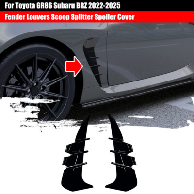 37.2度  2点セット 2X For Toyota GR86 Subaru BRZ 2022-2025 Gloss Black Front Side
