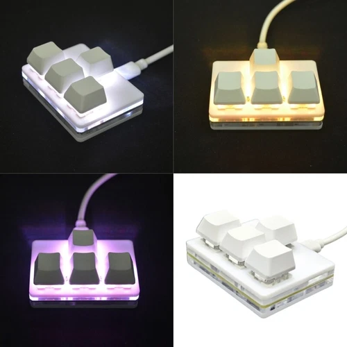 One Handed Mechanical Keyboard 4 Key Gaming Keyboard Fully Programmable Keypad