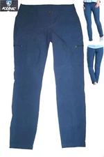 Kuhl Horizn Skinny PANTS Cargo REFLEX SOFTSHELL Blue Ripstop EC Clean size 8 Wms