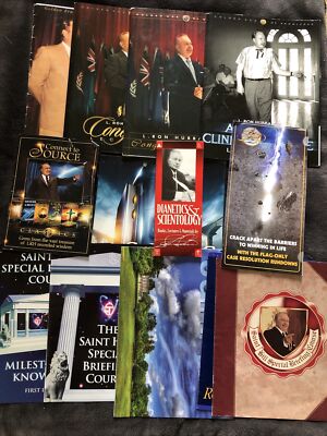 Lot of 12 Scientology Pamphlets/Catalogs L. Ron Hubbard RARE!