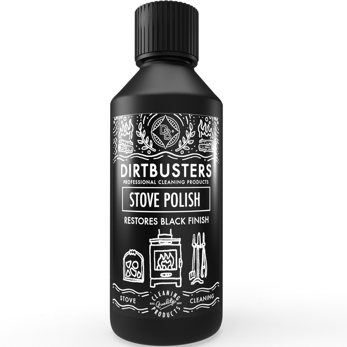 Dirtbusters Black Stove and Grate Polish for Wood Log Burners