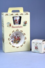 ROYAL DOULTON 'Bunnykins' 3 pc Porcelain Childrens Set  Moneyball Bank 1981 NIB