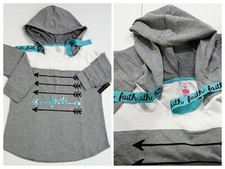 NO BO girls Hoodie Shirt long sleeve top XS L XL XXL Gray White Blue NWT