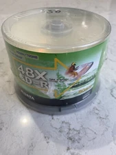 New Ridata CD-R 48x 80min 700mb Silver Compact Disc Recordable Blank 50 Pcs