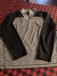 CHAMPION Mens Grey & Black ¼ Zip Pullover Training Jacket Top Size XL NWT
