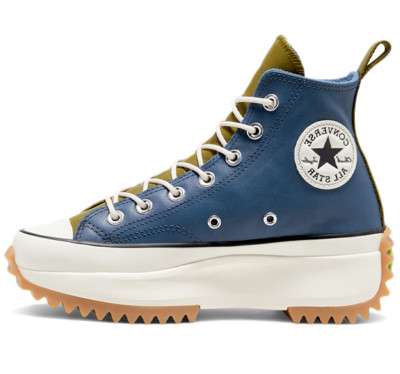 converse run star hike hi leather sneakers