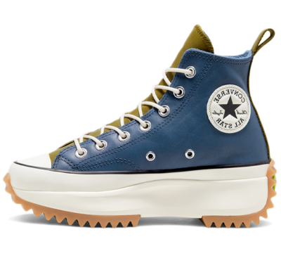 Women's Converse Run Star Hike High 568650C Navy White Gum Leather