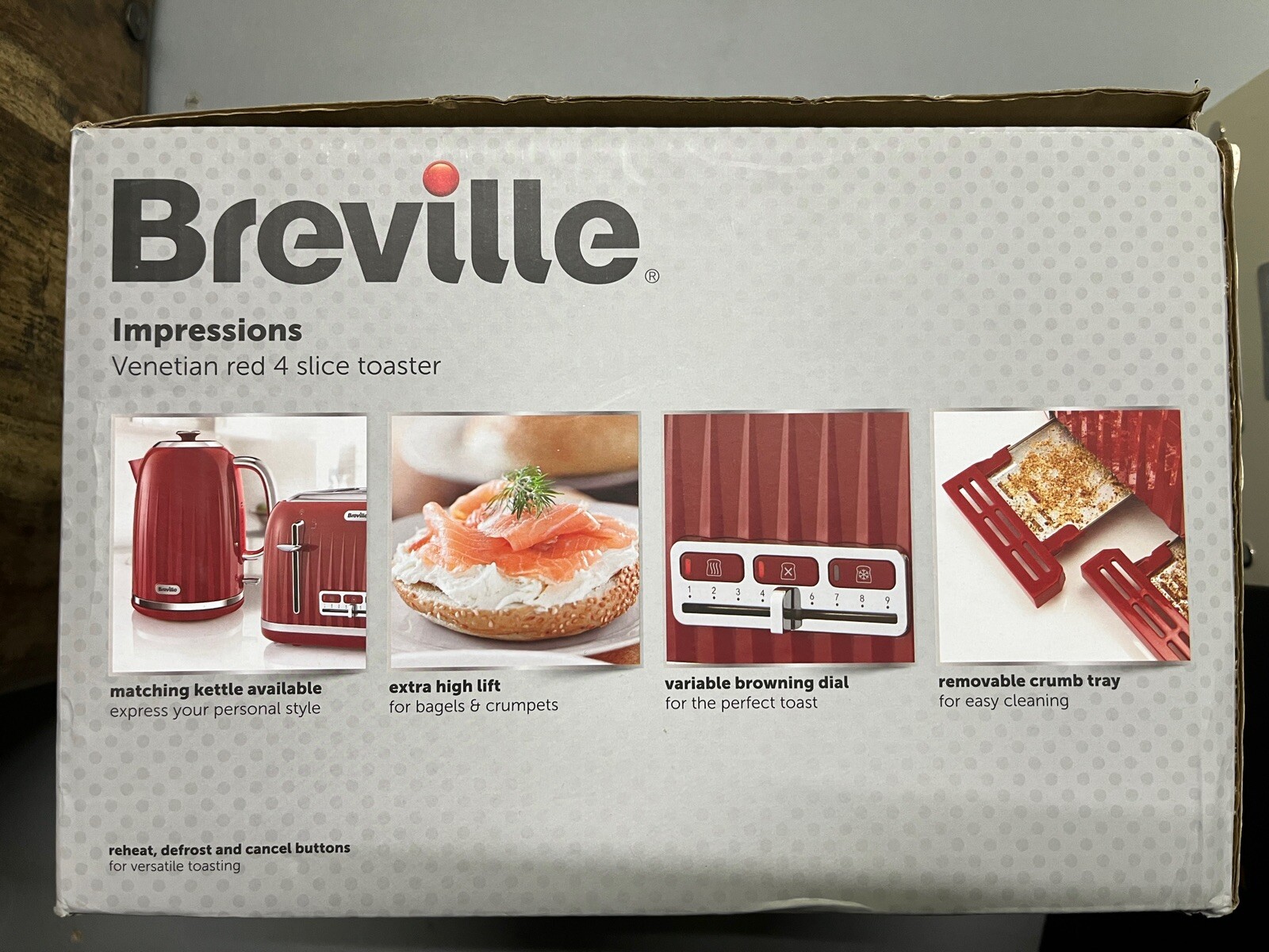 Breville 4 Slice Toaster Impressions Wide Slots High Lift