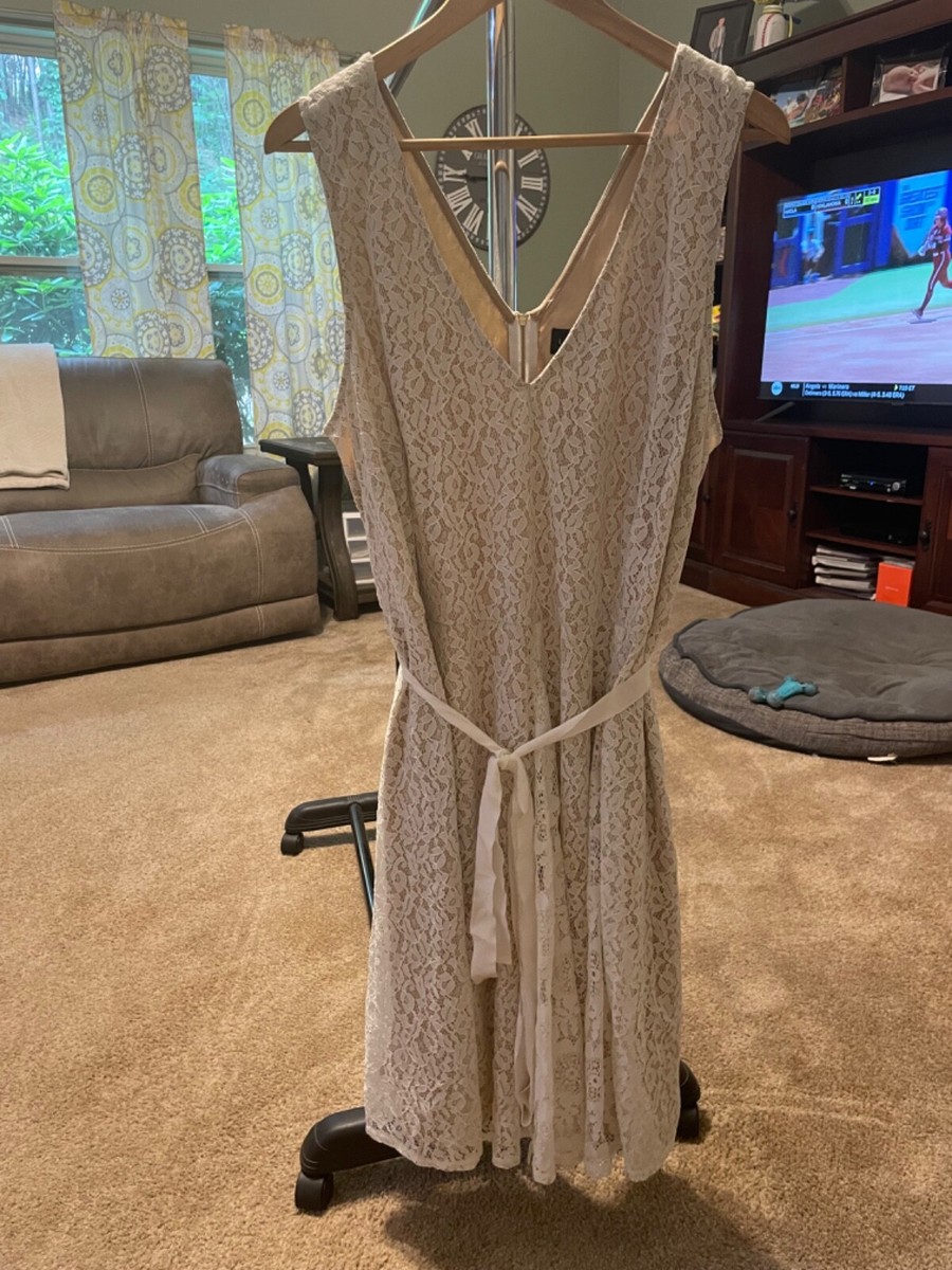 Lane Bryant white lace dress