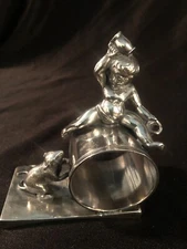 Antique Napkin Ring Boy Cherub Mouse Middletown Plate Co. #70