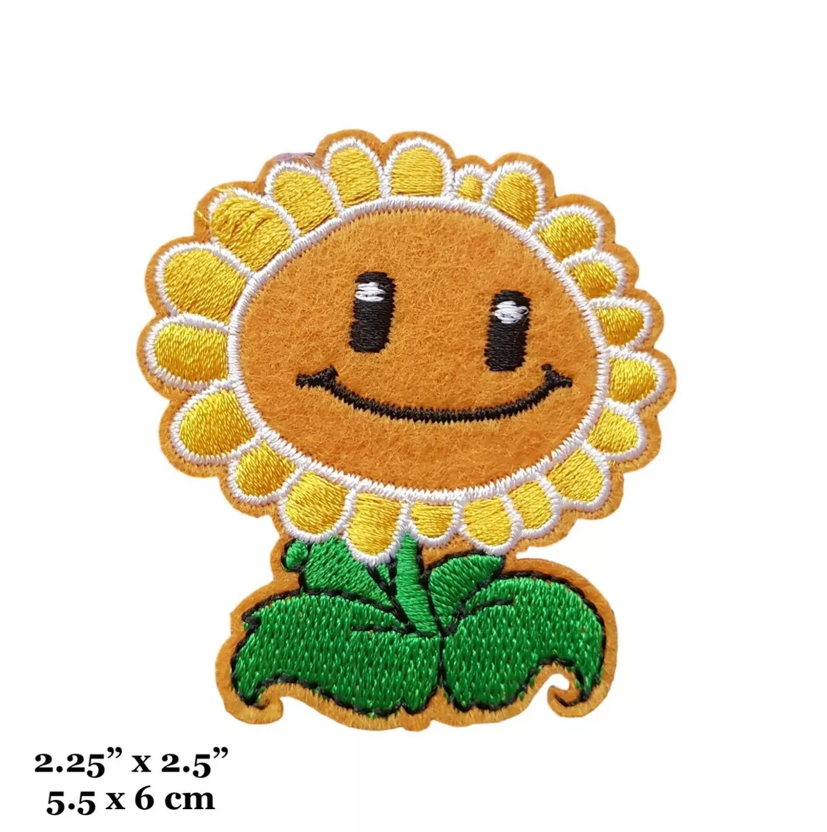 Plants Vs Zombies Game Series Sunflower Plant Embroidered Iron On Patch