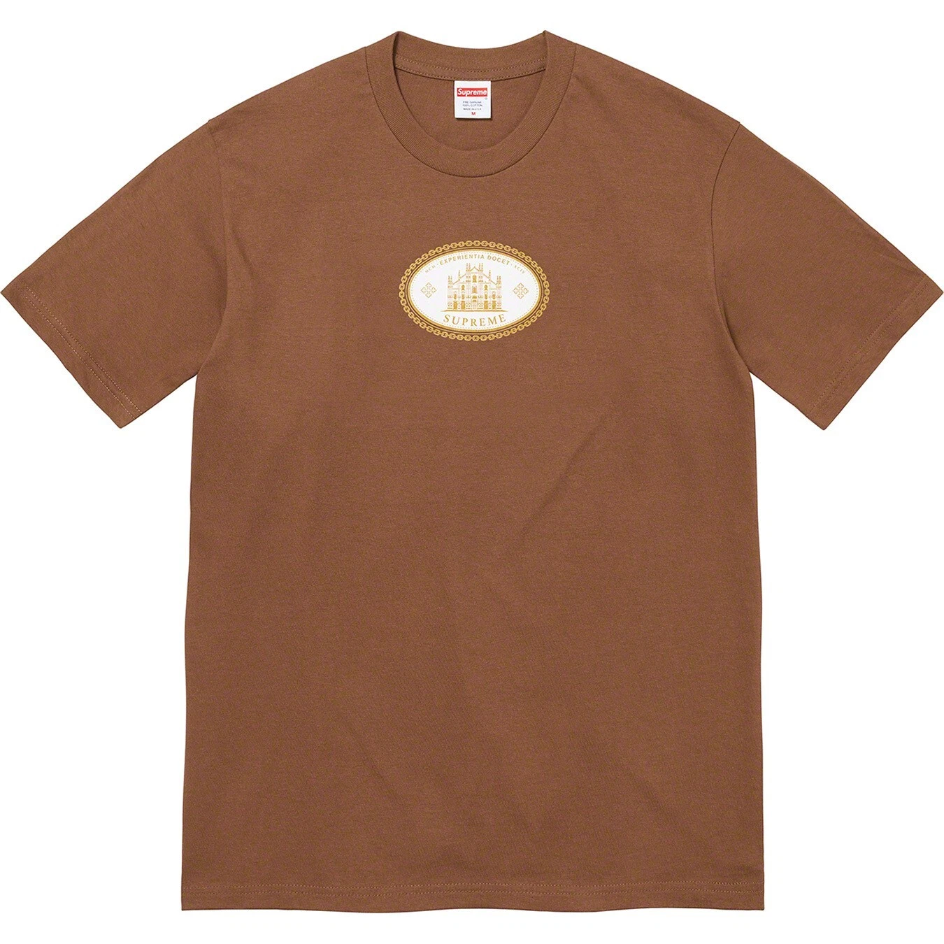 Supreme Experientia Tee FW21 T shirt marron homme XLarge fabriqué aux États Unis