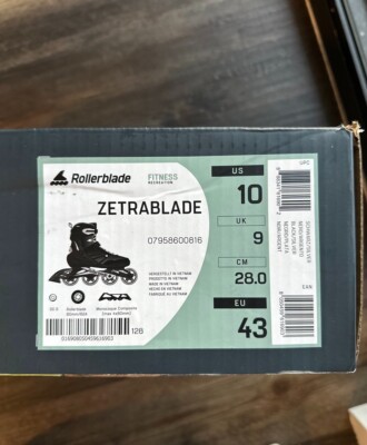 Rollerblade 07958600816 Zetrablade Inline Skates - Black Size 10