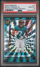 Graded 2024 Donruss Brian Thomas Jr #17 Elite Series Rookie Football Card PSA 10