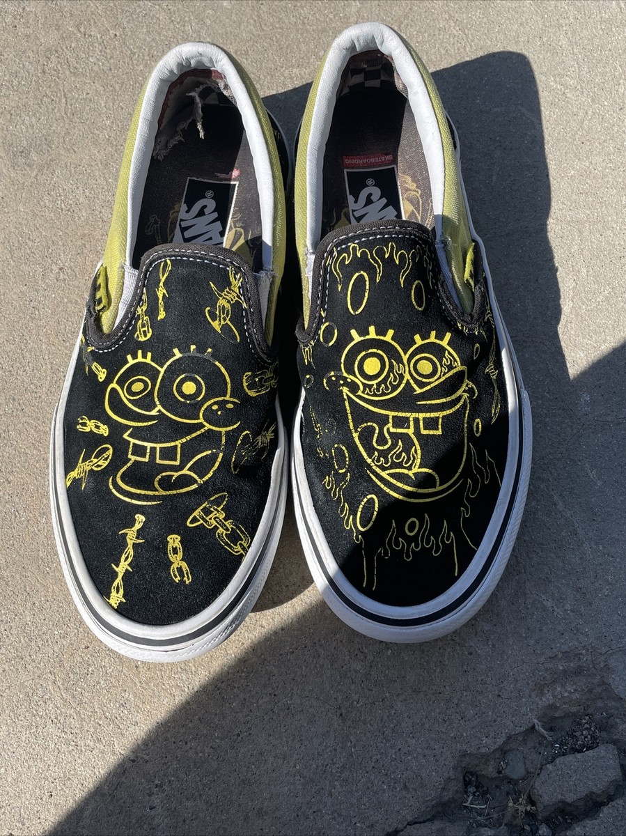 Vans x Spongebob Squarepants + Gigliotti Mens Size 8 Slip On